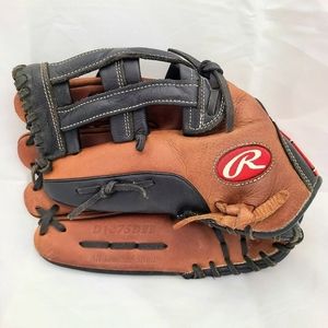 RAWLINGS D1275DBB 12.75 INCH GENUINE LEATHER SOFTBALL BASEBALL GLOVE LHT